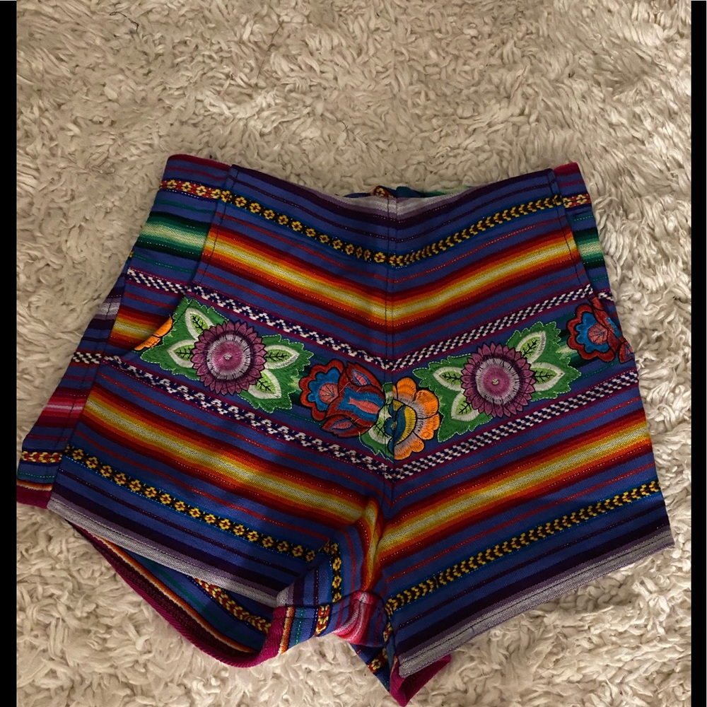 Never wore cute handmade colorful shorts.